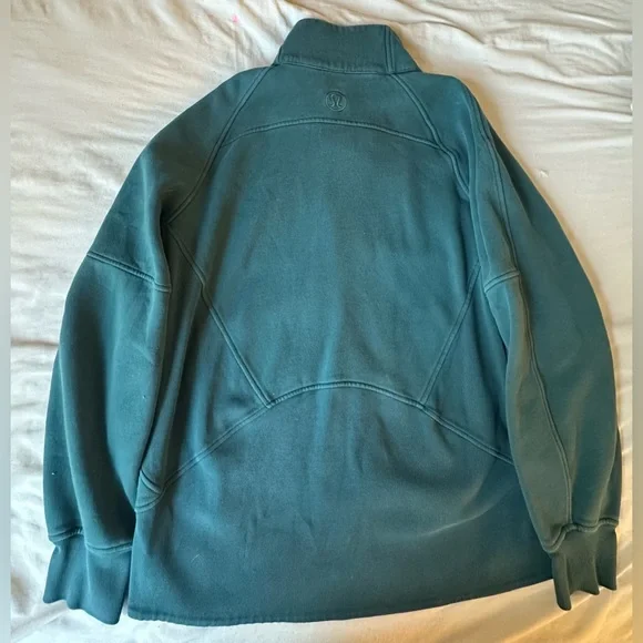 Lululemon Green Scuba funnel neck oversized zip up size 12 - Picture 4 of 11